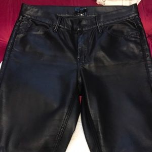 Mother faux leather pants